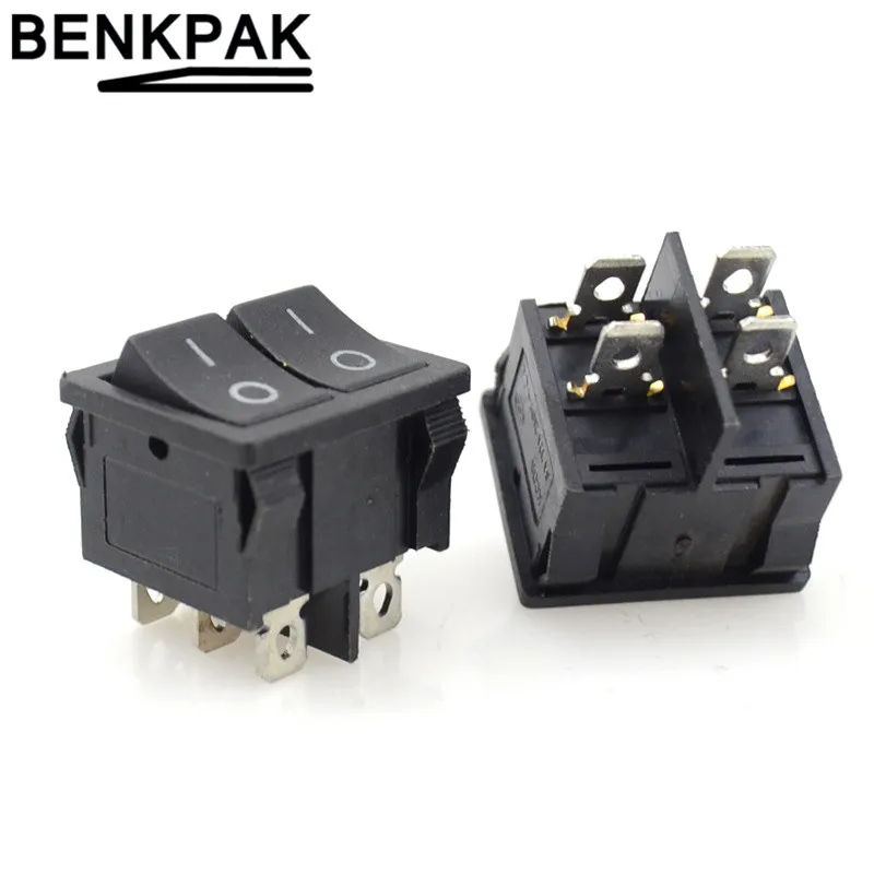 Double Switch 6pins Electrical Rocker Switch Onoff 4 Pins Switches