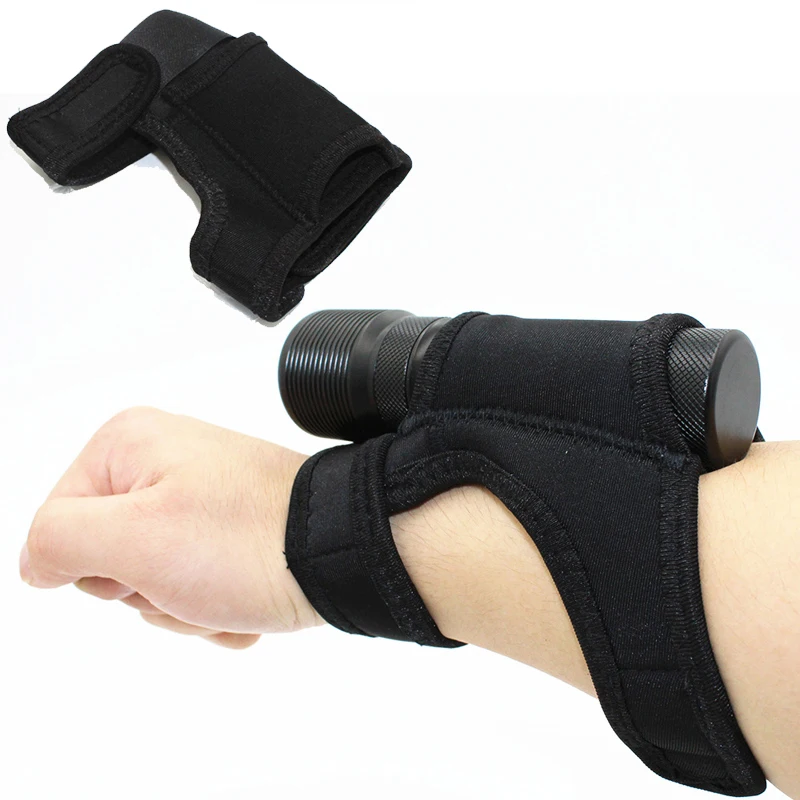

Black Nylon Arm Flashlight Holster Pouch Torch Accessories For Outdoor Camping Cycling hands-free illuminator supplies parts