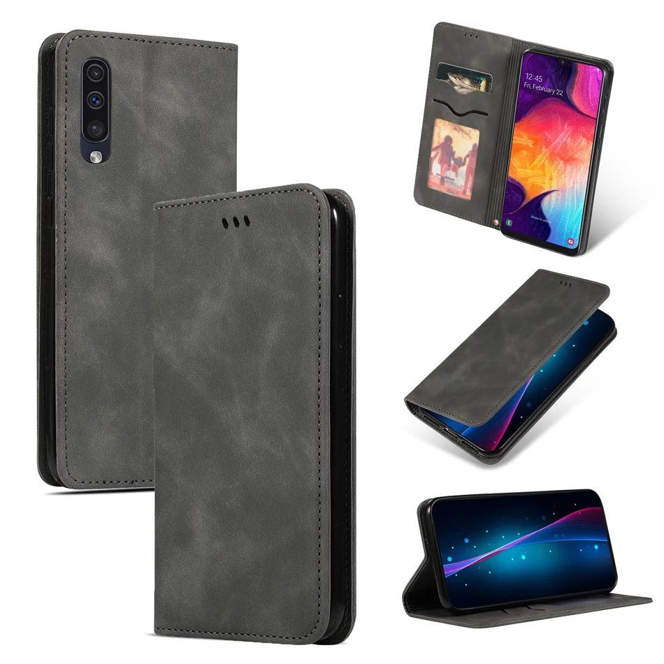 Сенсорный флип-чехол для samsung A30S SM-A307F A307FN A30 S деловой кожаный чехол Galaxy A30 SM-A305F чехол-кошелек из ТПУ