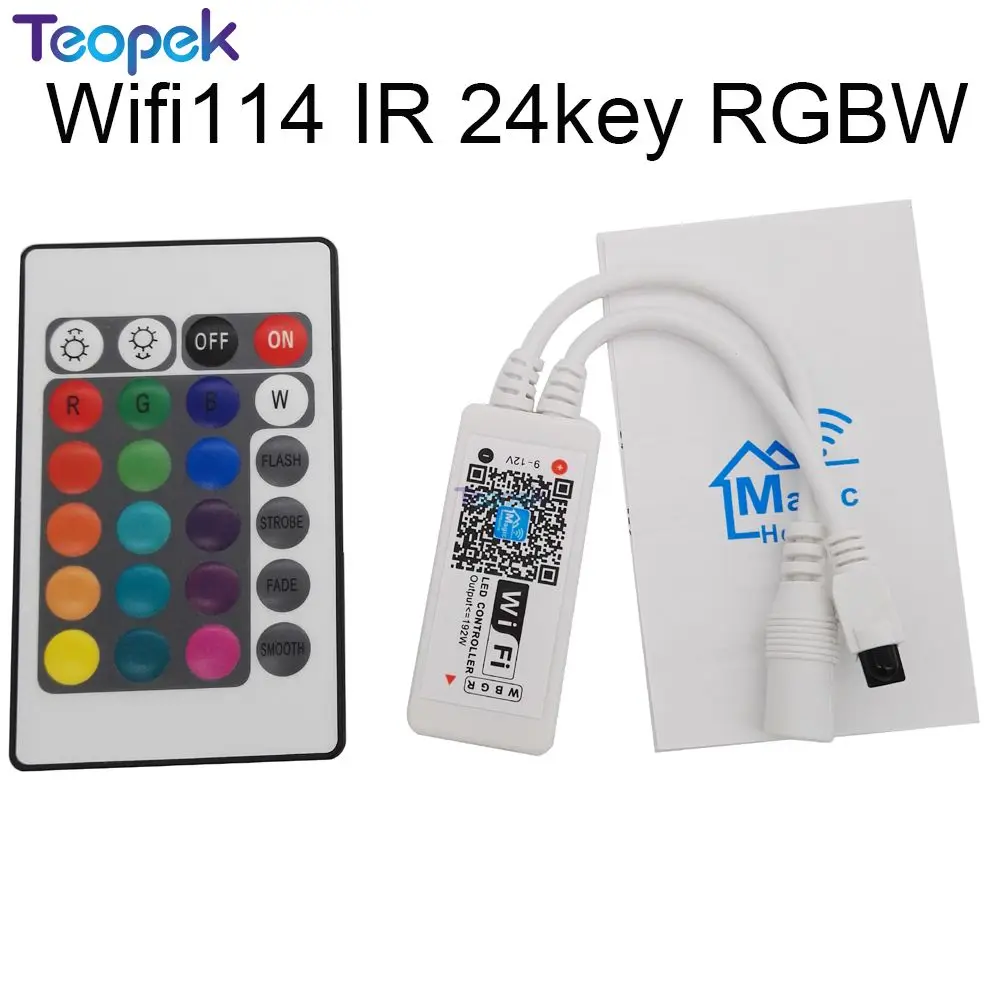 Magic Home Беспроводной Wi-Fi контроллер, RGB/RGBW IR RF светодиодный контроллер для WS2811 WS2812B Пиксельная Светодиодная лента DC5V 12 в 24 В - Цвет: WiFi RGBCCT RF