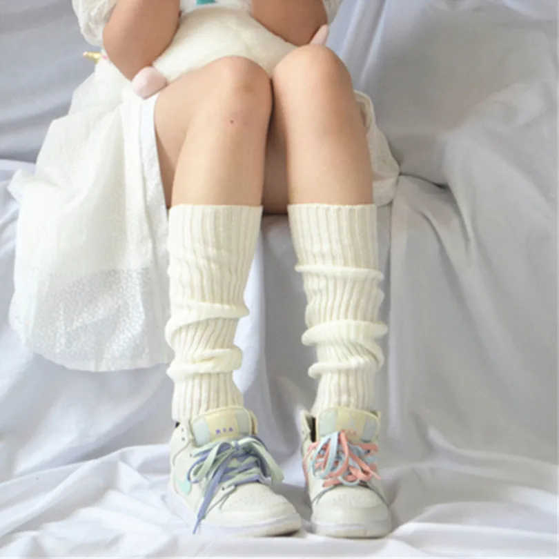 Leg Warmers Sweet Girl Leg Warmers Wool Ball Knitted Foot Cover Women Autumn Winter Leg Warmer Socks Japanese