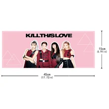 Горячая Kpop BLACKPINK концертная поддержка баннер Дженни JISOO Роза Лиза баннер на руку стикер повесить плакат вентиляторы подарок 45*15 см