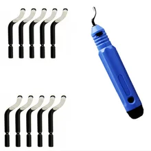 Hand Scraper Deburring Tool Kit Set With 10pc HSS Blade For Cutting Deburrs Chamfer Trimming Tool