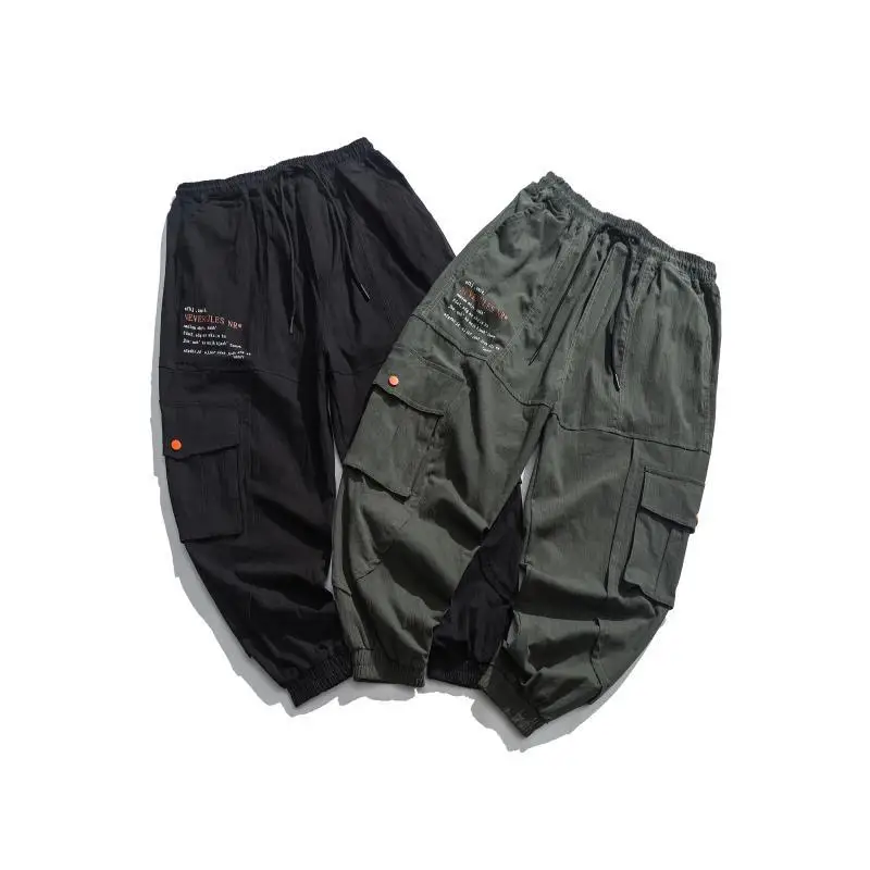 

2019 New Style Japanese-style National Trends Autumn Joint Large Pocket Ankle Banded Pants Men'S Wear