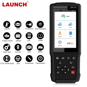 

LAUNCH OBD2 Scanner ABS EPB DPF Oil Gearbox SAS Headlamp Reset Injector Coding Throttle OBD2 Car Diagnostic Tool X431 CRP479