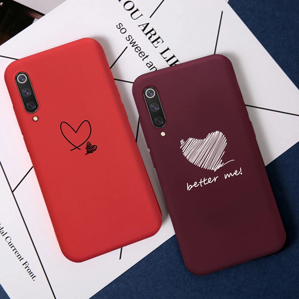 

Phone Case For Xiaomi Mi 9 SE 9T Mi 8 A2 Lite 6X Cases Lovely Heart Patterned Soft TPU Cover For Xiaomi Mi9 t 9 Mi9SE Mi9t Case