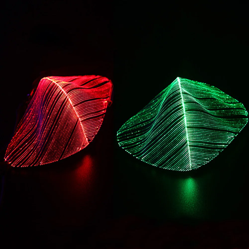 Оптическое волокно безопасный Прохладный Рождество светящийся 7 цветов Хэллоуин водонепроницаемый вечерние подарок сверкающая маска рот