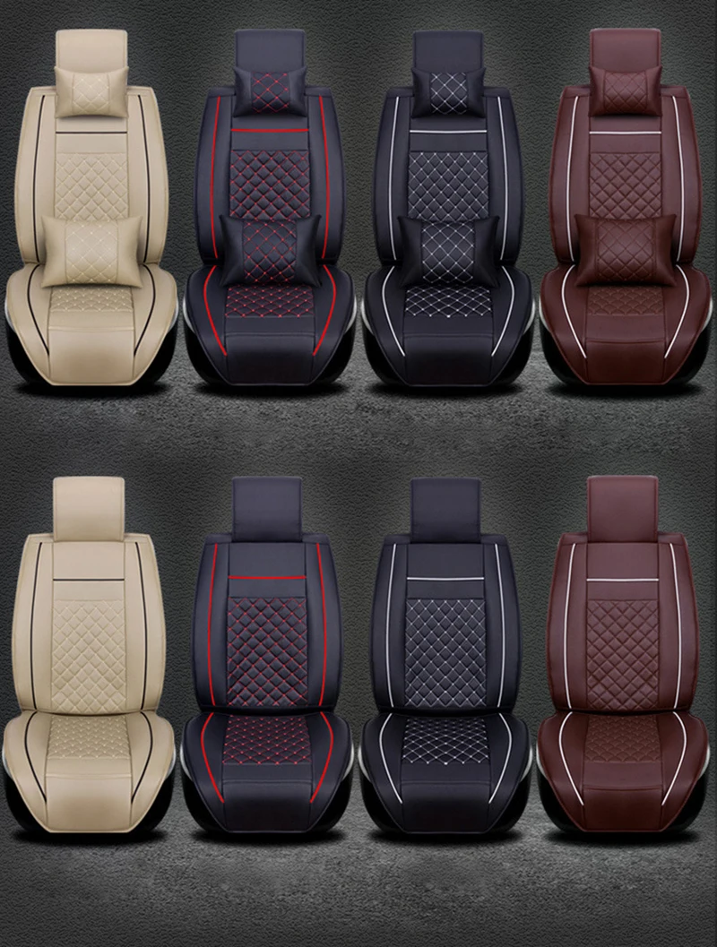 Универсальные автомобильные чехлы из искусственной кожи для Toyota Corolla Camry Rav4 Auris Prius Yalis Avensis SUV автомобильные аксессуары