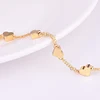 Women Baby Girls Bracelets Gold Color Heart-shaped Lucky Beaded Chain Wristband Fashion Jewelry Gifts ► Photo 3/6