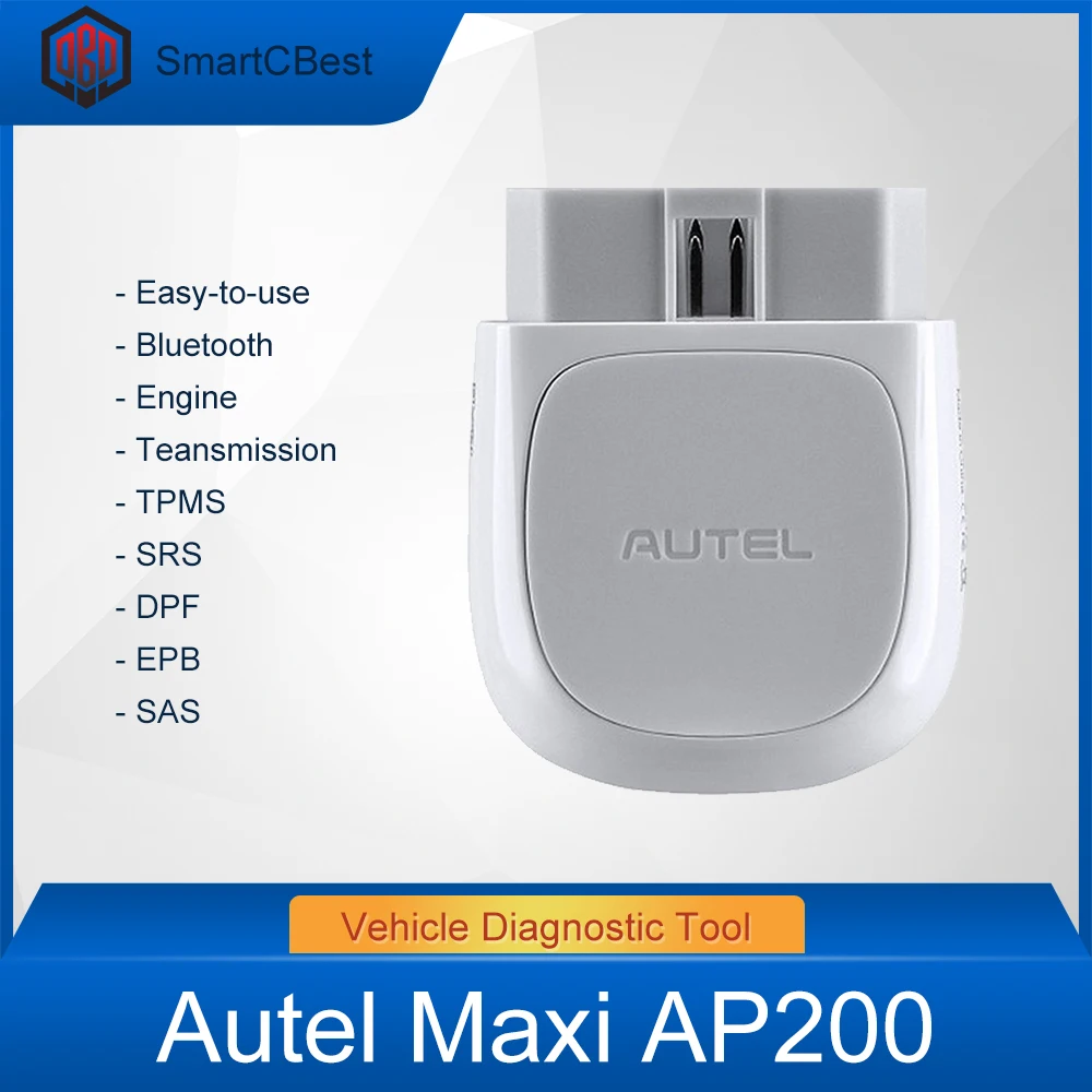Autel MaxiAP AP200 Bluetooth OBD2 с полной системой диагностики AutoVIN TPMS IMMO сервис для DIYers