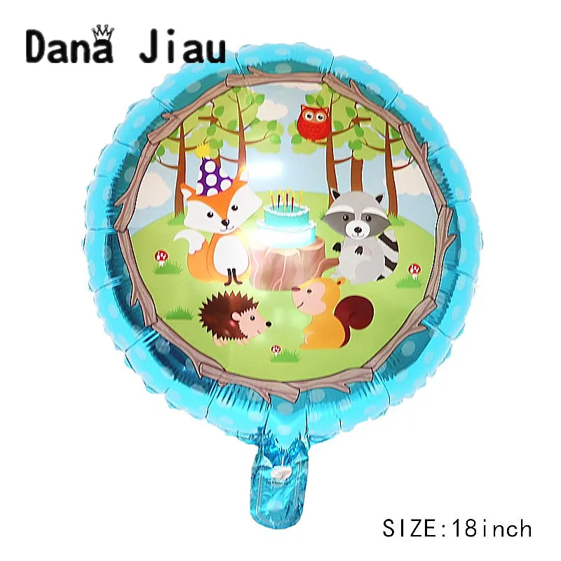 

DanaJiau Forest Animal Party Helium Balloon Happy Birthday Decoration golden fox Zoo Theme panda Supplies holiday Kids toy