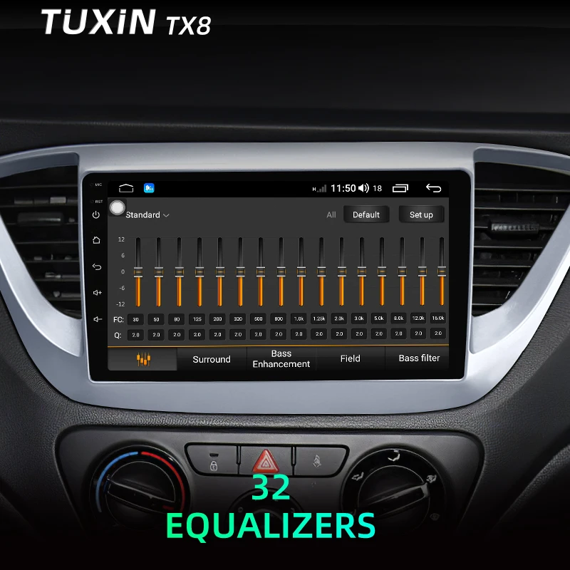 TUXIN 9" Android 8.1 Восьмиядерный головное устройство 4G в тире Автомобильный Радио Мультимедийный видео плеер навигация GPS для Хендай Солярис 2 Hyundai Solaris 2 no dvd 2 din двойной Din Android стерео