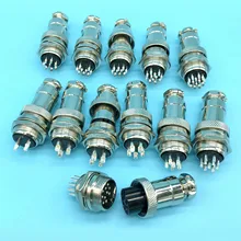 

4 Sets HQ GX20 Aviation Connector 2-pin 3pin 4pin 5 6 7 8 9 10 12 14 15 Pins Circular Air Male Female Socket Plug Wire Connector