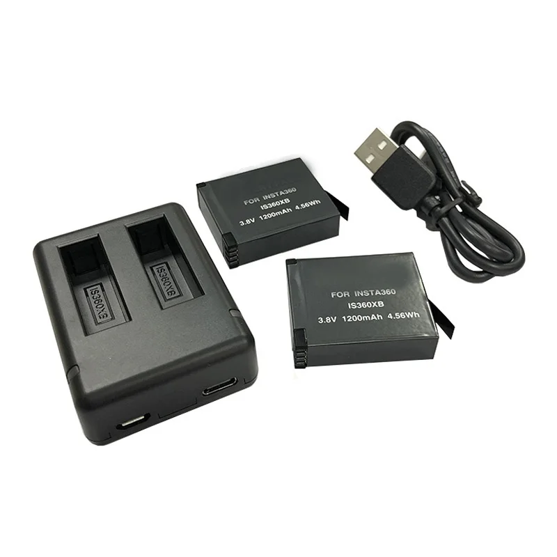 Зарядное устройство для камеры с двумя портами Usb, поддержка Micro type-c, быстрая зарядка, аксессуары для камеры, для Insta 360 One