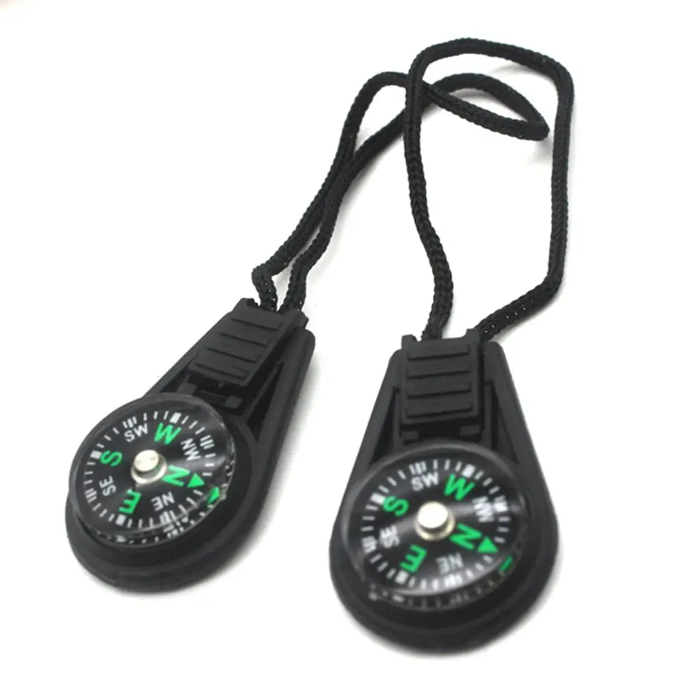 

Outdoor Camping Hiking Mini Portable Pocket Lanyard Survival Keychain Compass Navigator Multifunctional Carabiner Compass Gear