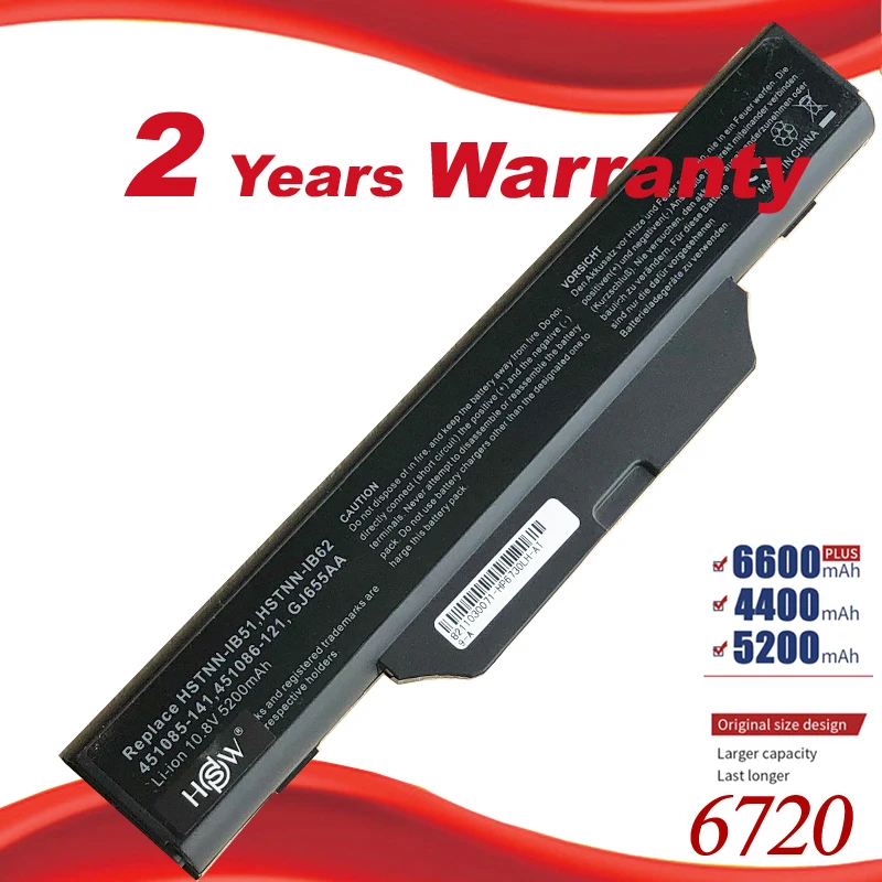 Новый аккумулятор для ноутбука 6 ячеек Compaq 615 610 550 6720 6720s 6730 6735s 6820 6820s 6830 6830s