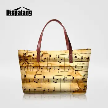 

Dispalang Female Handbag Musical Note Printed Women Totes Bag Violin Shopper Top-handle Bags High Quality Girl Beach Bag Handbag