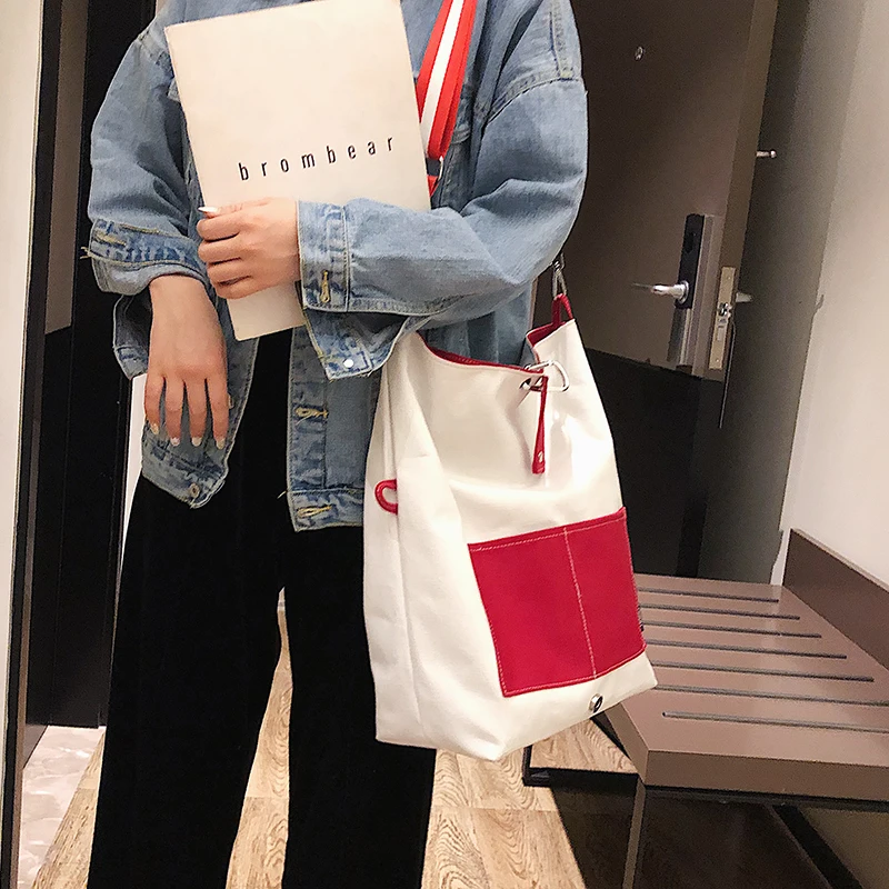 Большая женская сумка новинка 2019 модная разноцветная вместительная через плечо