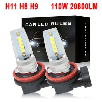 

20800LM Car LED Bulbs White Kit 6000K White CSP H11 H8 H9 Replacement Driving