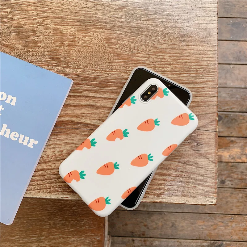 PGSD Простой Модный милый чехол для мобильного телефона с морковью для iphone XS MAX XR apple 7/8Plus 6S Мягкий защитный чехол IMD
