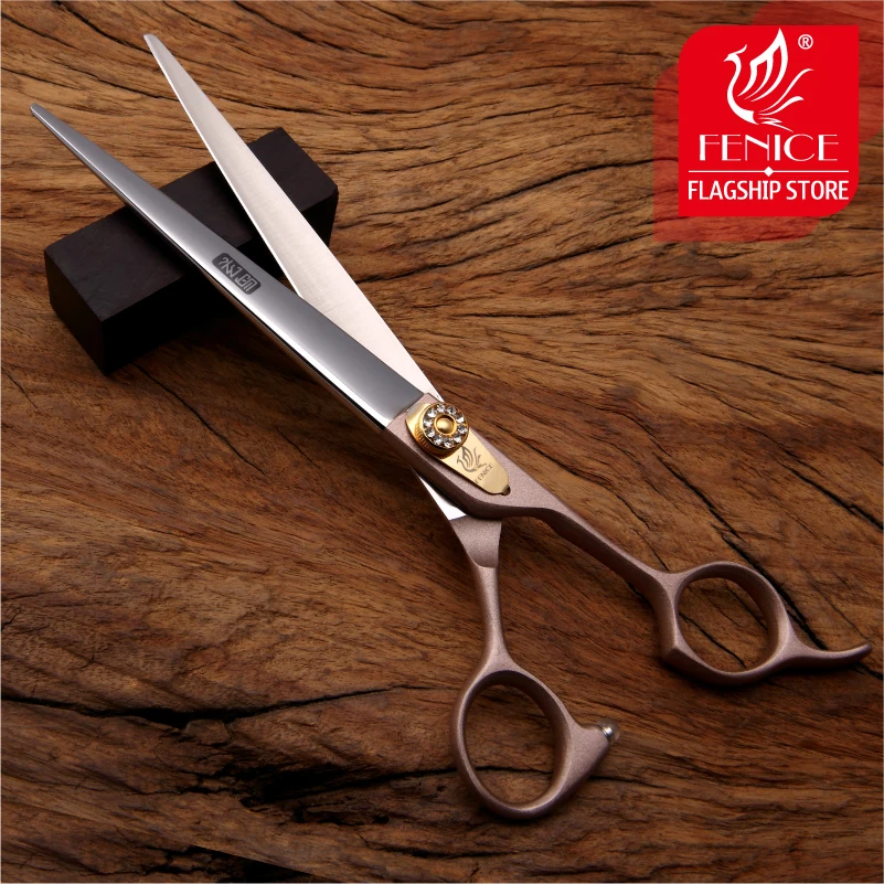 Fenice Professional Japan 440c Pet dog Grooming scissors 7.0 7.5 8.0 inch sharp cutting straight shears tijeras tesoura