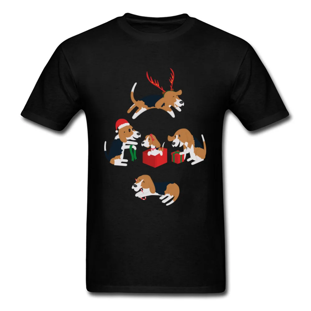 

2019 Latest Men's Gift T Shirts Beagle Christmas Xmas Normal Young Tshirts Dog Corgi Pug Happy New Year High Quality Printed