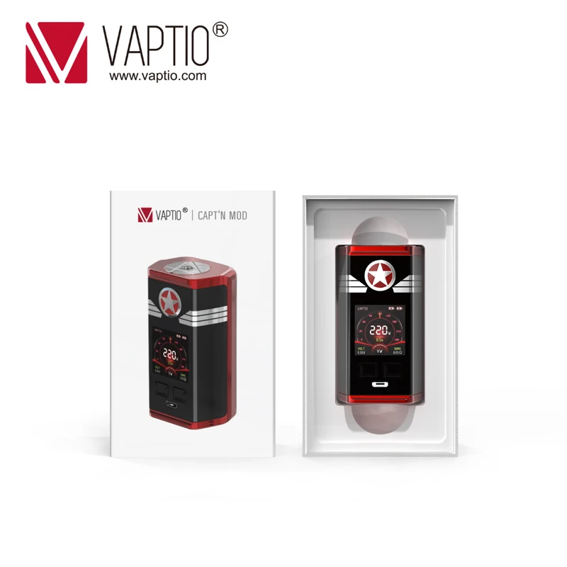Вейп сигарета оригинальный мод Vaptio коробка капитана 220 Вт испаритель для 18650