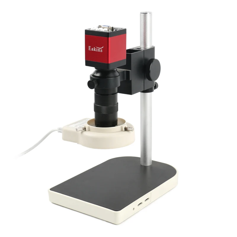 US $68.04 1080p 720p Hdmi Vga Digital Electronic Video Microscope Camera 100x C Mount Lens 56 Led Ring Light Table Stand For Pcb Repair