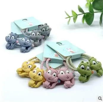 5 36 компл./лот 10 шт./компл. DIY простой мульти смолы мультфильм Animlas резинки эластичные резинки для волос Инструменты для укладки волос аксессуары HA1617 - Цвет: 5
