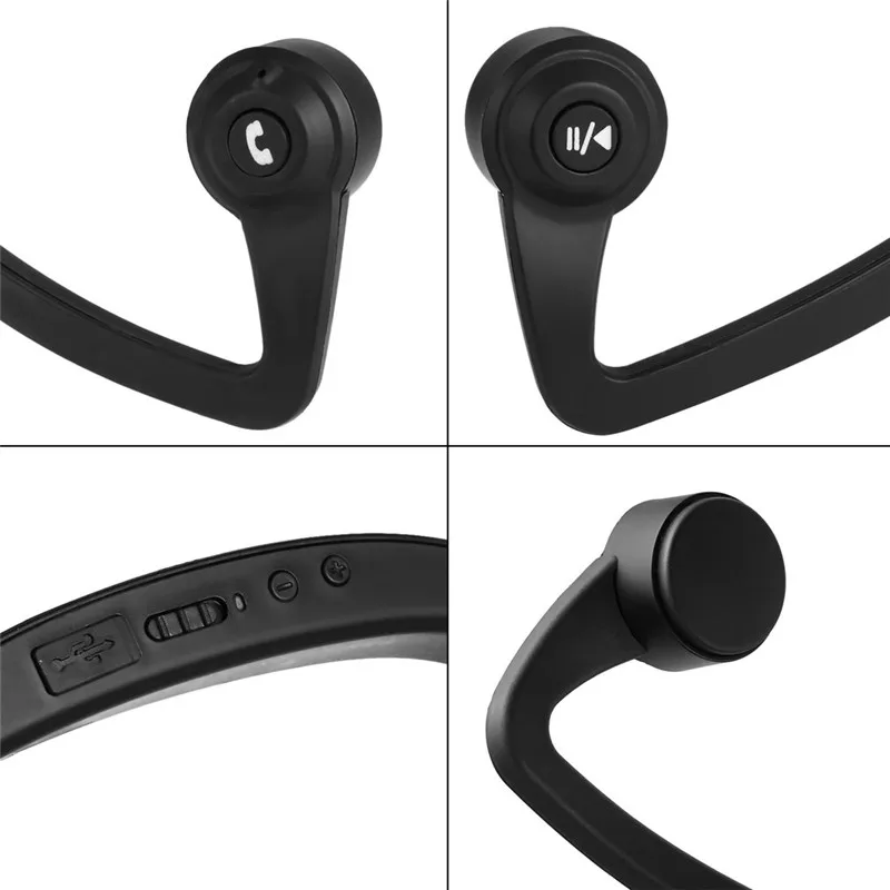 V9 ушной крючок костной проводимости Bluetooth 4,2 спортивные наушники гарнитура с микрофоном регулируемая повязка на голову для Android IOS смартфон музыка