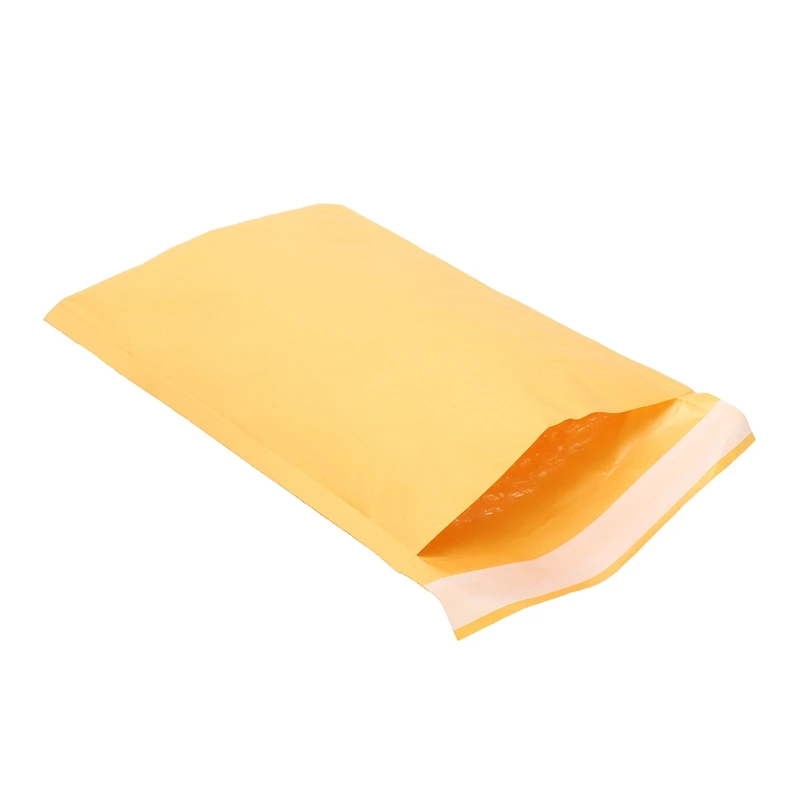 50 штук/партия высокого качества желтая крафт-бумага пузырчатая почта Сгущает конверт транспортная сумка в самостоятельном стиле