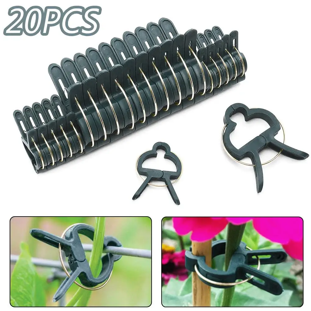 

20Pcs Reusable Tree Plants Flower Seedling Stem Vine Support Clips Garden Tool