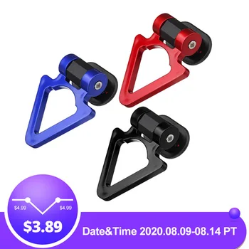 

Universal Car Truck Trailer Hooks Sticker Decoration Car Rear Front Track Racing Ring Tow Hook with Wrench Red/Black/Blue