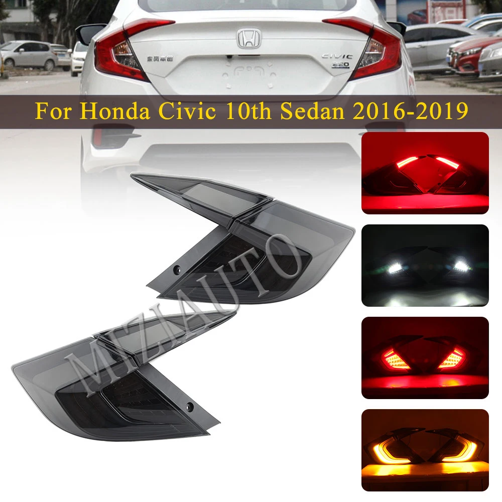 

1 Set LED Rear Tail Light For Honda Civic 10th Sedan 2016 2017 2018 2019 Tail Brake Lights Car Accessories Rear Stop signal Lamp