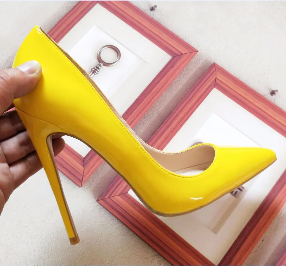 Women S Pump Fashion High Heels Shoes Yellow Shoes Women S Bride