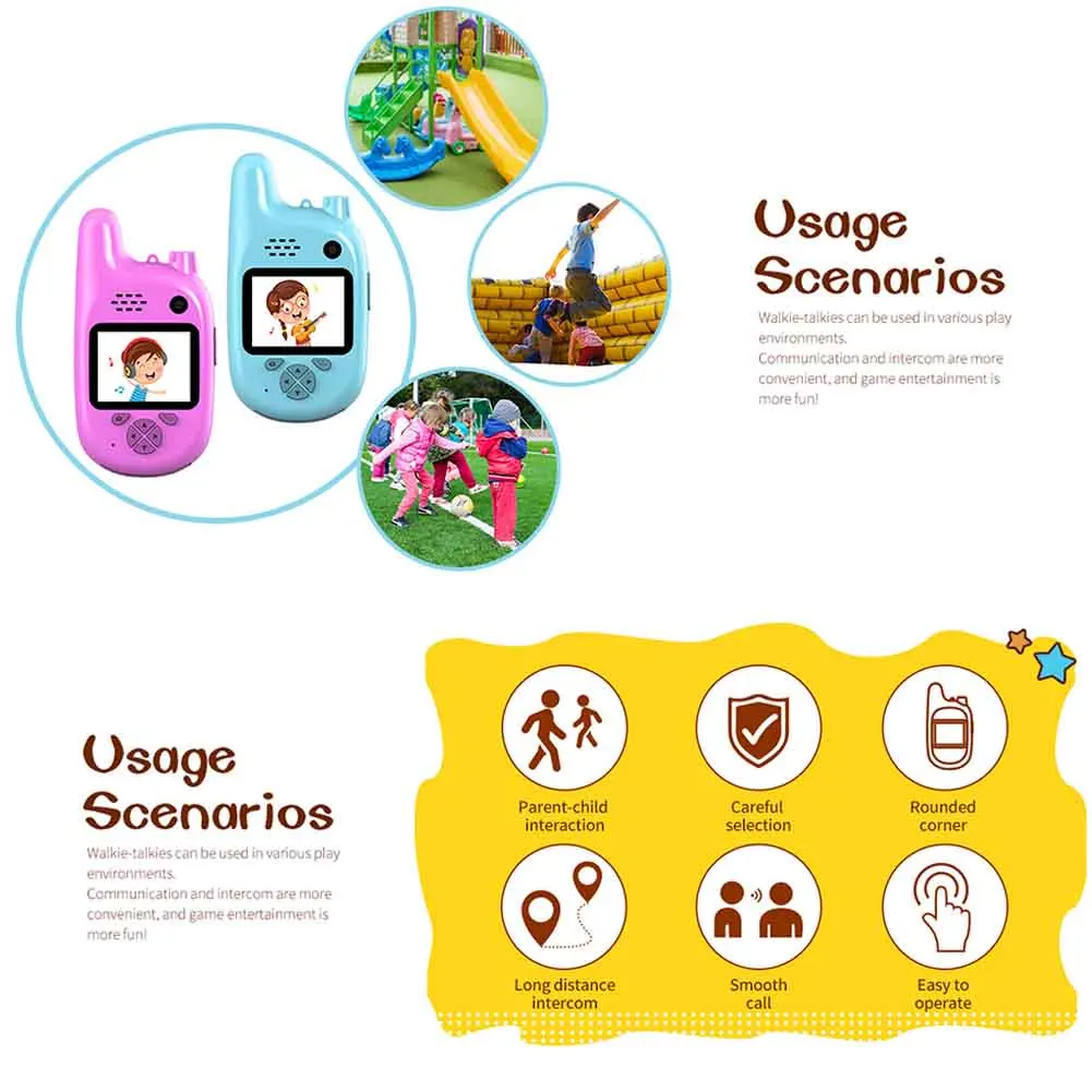 Talkie de Longa Interativo ao ar Walkie Distância Mini Tiro Intercom Câmera Handheld Tela hd Gravação Vídeo Crianças Brinquedo Livre Abs 13 intercom câmera handheld tela hd gravação vídeo