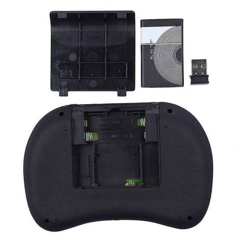 Портативная мини беспроводная клавиатура с подсветкой I8 2,4G Air mouse Touchpad Английский Русский Испанский Французский пульт дистанционного управления для Android