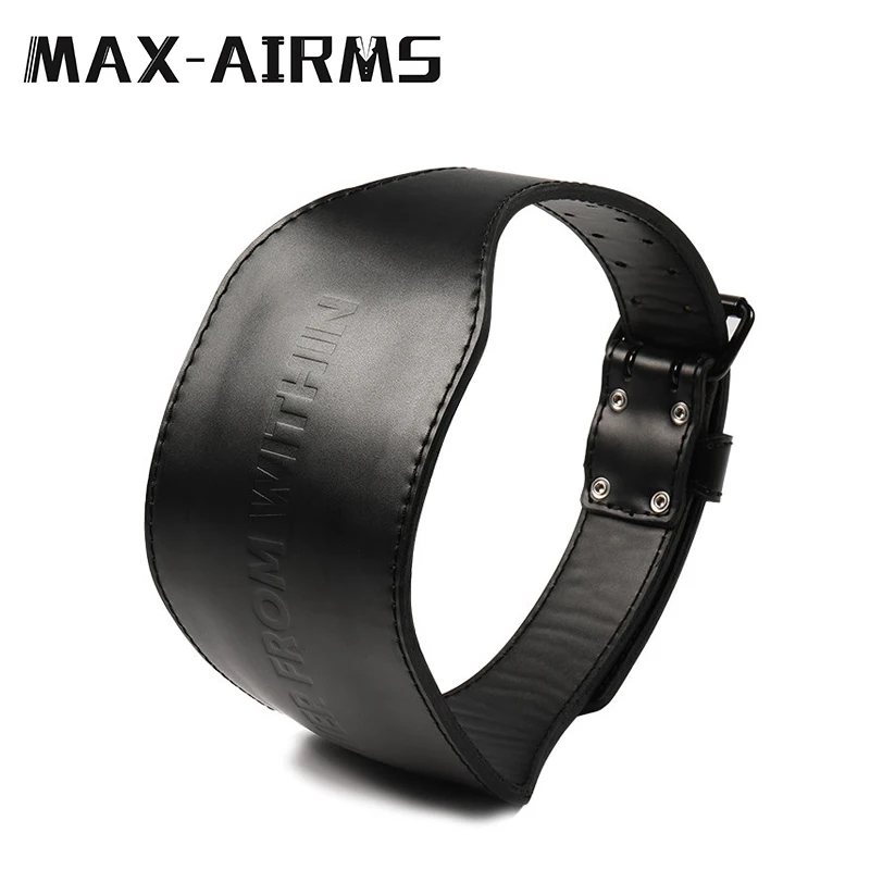 

Maxairms Weightlifting Belt Cowhide Lumbar Protection Barbell Gym Fitness Training Powerlifting Deadlift Back Support