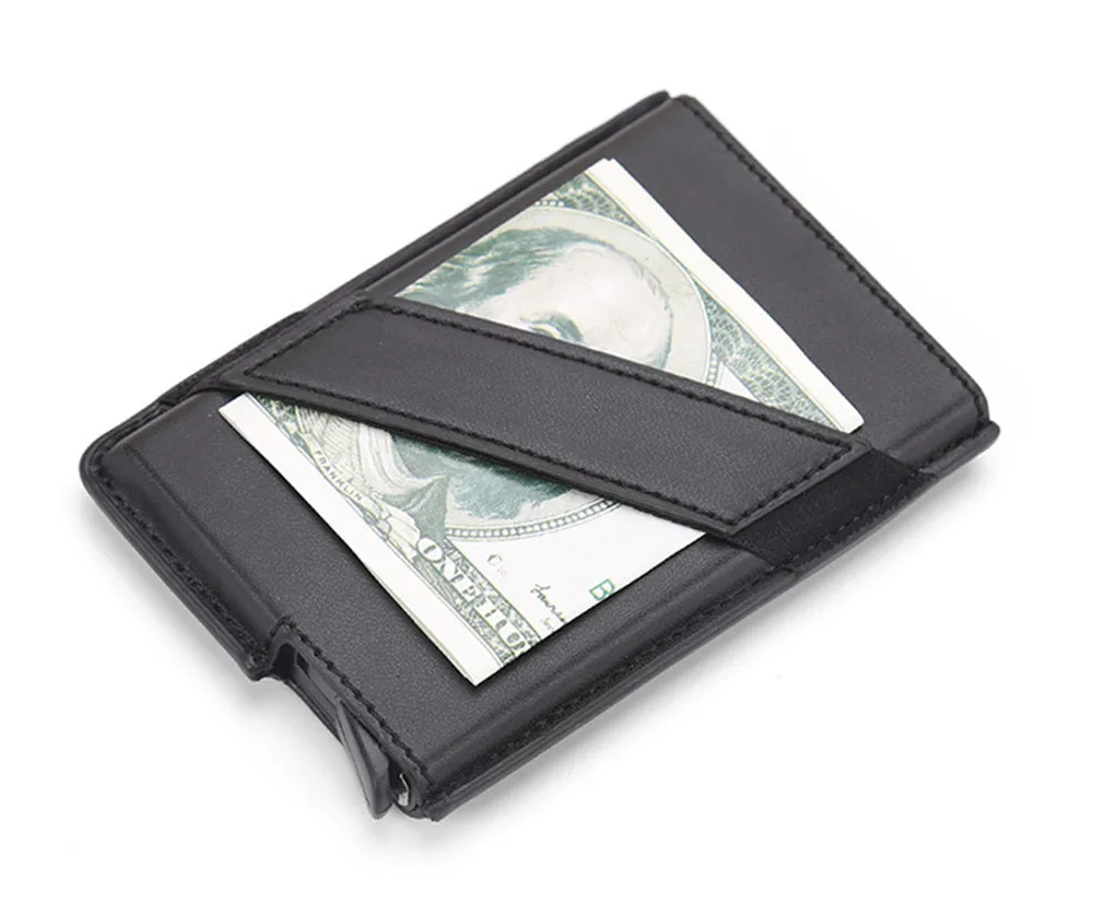 

Zovyvol 2020 Credit Card Holder New Minimalist Black Wallet Purse RFID Blocking For Men Vintage Mini Money Bag ID Holders