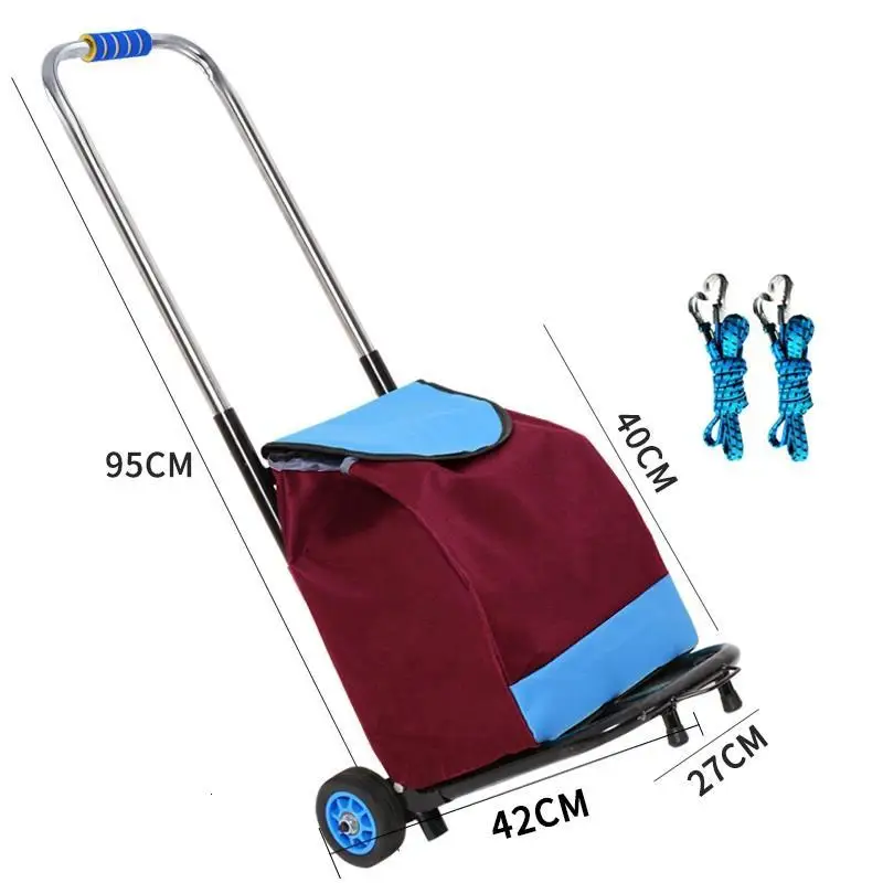 Carrello piegevole Carrito Koszyk Carro Compra Mesa Cocina Shopping Roulant Chariot De Courses Avec roulets Кухонная Тележка - Цвет: MODEL P