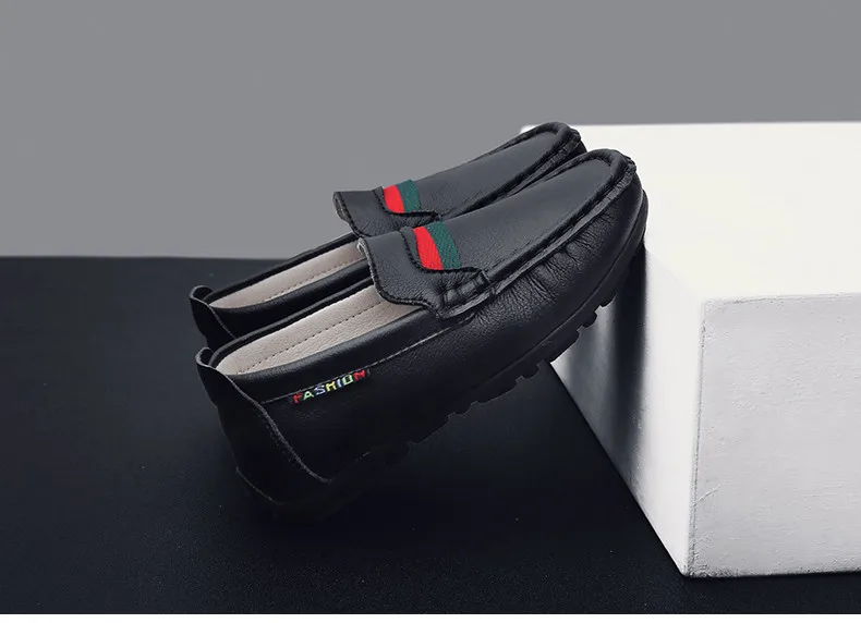 2019 New Autumn Genuine Leather children's Shoes for Boys Mocassins Fashion Kids Shoes For Girls Boys Casual Flat Slip On Loafers (12)