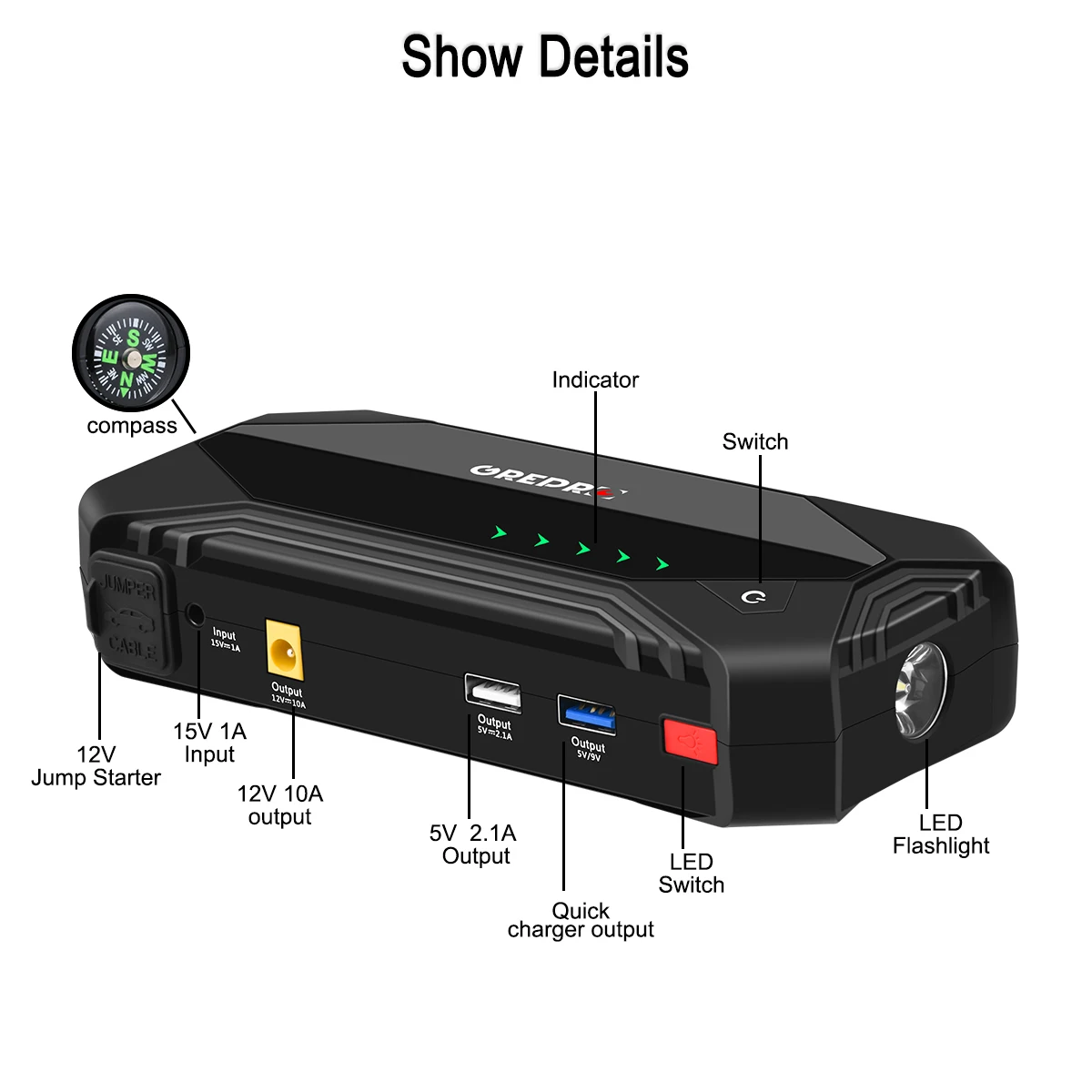 best power bank Free Ship Car Jump Starter Power Bank 1200A Car Booster Auto 12V Starting Device Portable Emergency Start Battery Charger Gas power bank 10000mah