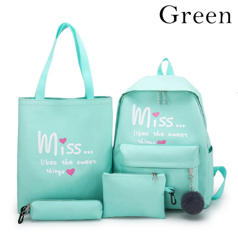 Litthing 4 шт./компл. женские школьные рюкзаки школьная сумка для подростков девочек Студенческая Книга сумка для мальчиков сумка Bolsas Mochilas Sac A Dos