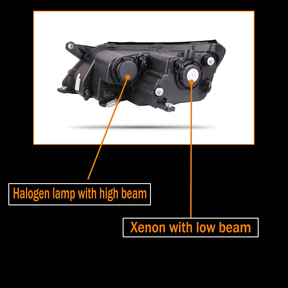 xenon light Светодиодный фонарь для Volkswagen Tiguan 2010-2012 светодиодные фары DRL ходовые огни Биксеноновые противотуманные фары - Цвет: xenon light