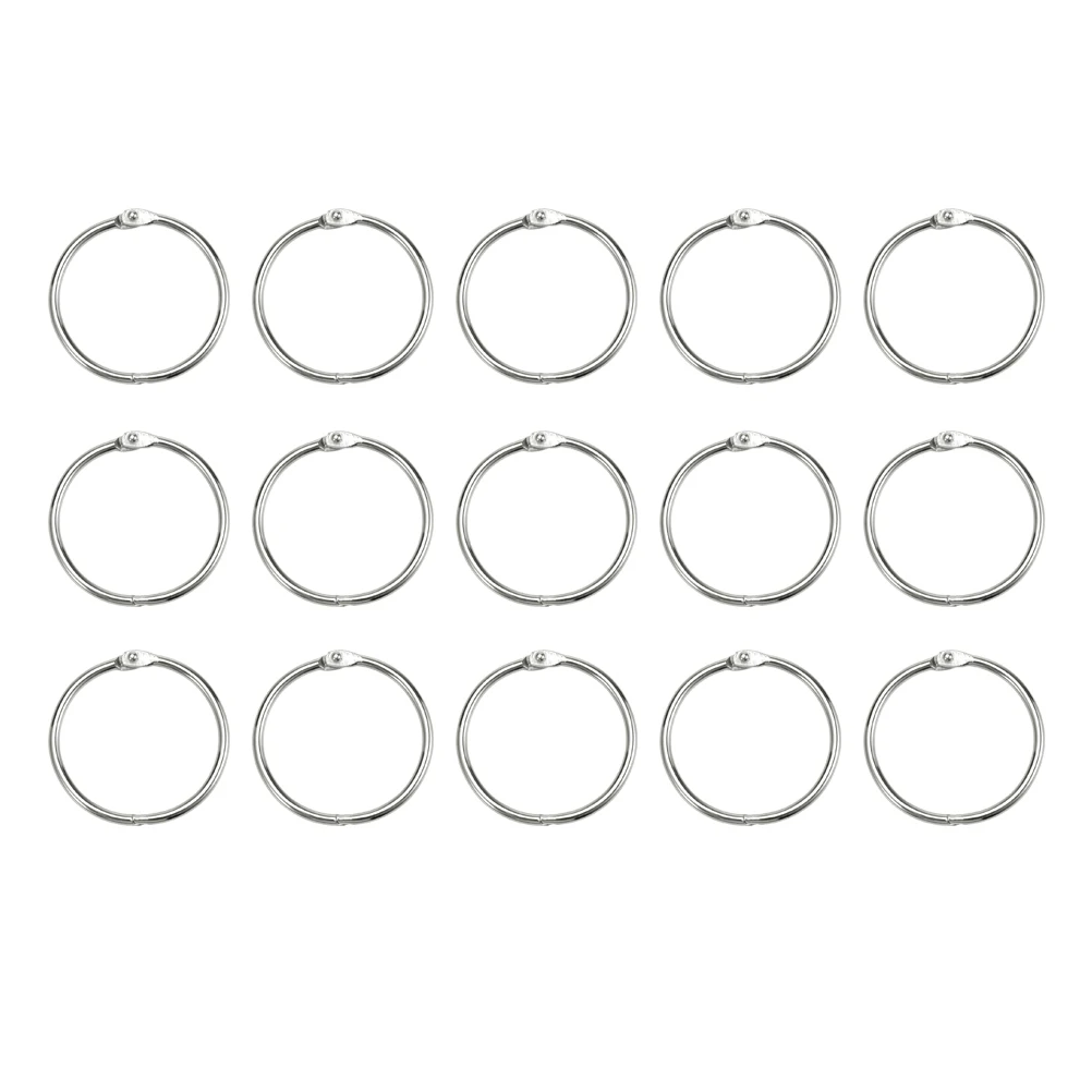 Loose-Leaf Open Paper Ring DIY Loose Binder Rings Diy Loose Leaf Rings Inner Diameter 25mm Outer Diameter 30mm 100Pcs