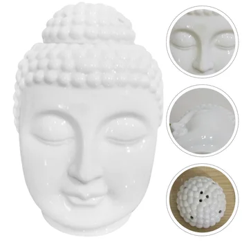 

1pc Ceramic Aroma Lamp Unique Buddha Head Shaped Lamp with European Plug