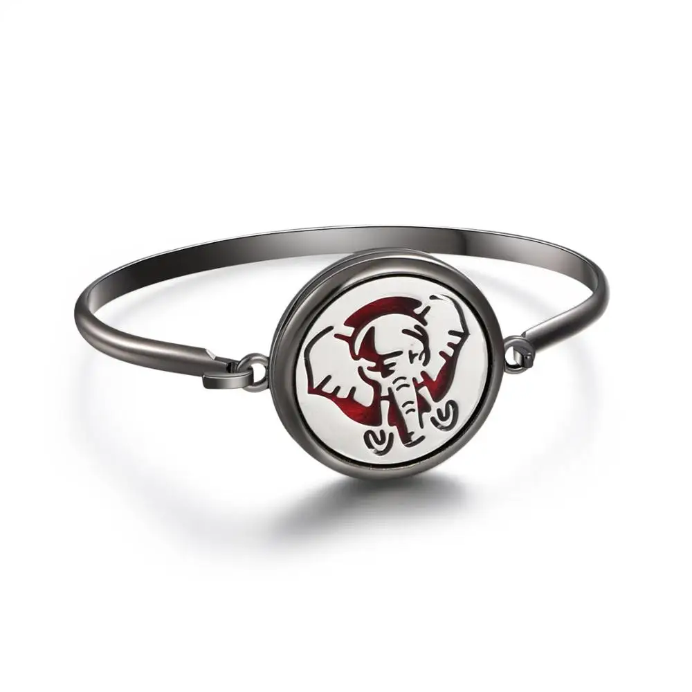Black Aromatherapy Bracelet Essential Oil Diffuser Locket Perfume Bracelet Tree of Life 316L Stainless Steel Diffuser Bracelet - Metal Color: B223-2