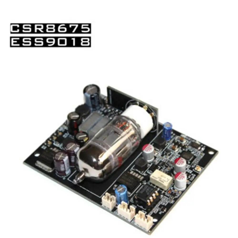 DYKB 12AU7 трубка CSR8675 BT 5,0 аудио приемник плата ES9018 декодер DAC 12s сигнал APTX AUX для 12 В 24 в автомобильный усилитель