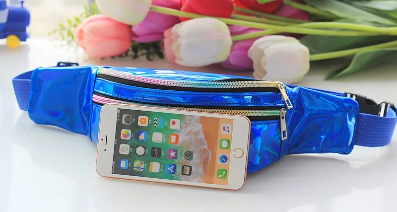 Stable New Style Laser Three Pull Shoulder Bag Fashion Outdoor Sports Chest Bag Wallet