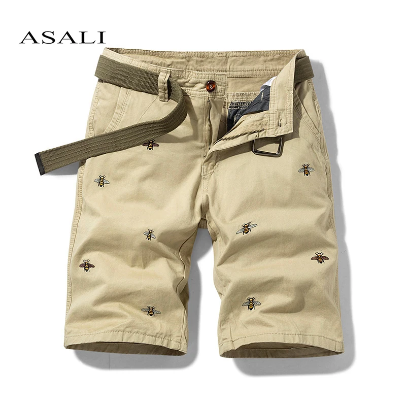 Pantalones cortos de algodón con estampado de animales para hombre, Shorts informales para correr, ropa de calle a la moda, verano, 2021